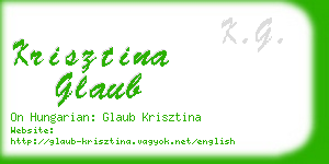 krisztina glaub business card